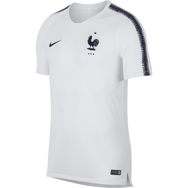 Maillot entraînement Equipe de France blanc 2018 sur Foot.fr